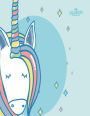 sketchbook: Unicorn on blue cover (8.5 x 11) inches 110 pages, Blank Unlined Paper for Sketching, Drawing , Whiting , Journaling & Doodling