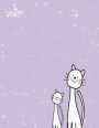 sketchbook: Cats on purple cover (8.5 x 11) inches 110 pages, Blank Unlined Paper for Sketching, Drawing , Whiting , Journaling & Doodling