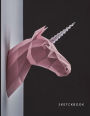 sketchbook: Unicorn cover (8.5 x 11) inches 110 pages, Blank Unlined Paper for Sketching, Drawing , Whiting , Journaling & Doodling