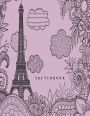 sketchbook: Eiffel Tower in london on purple cover (8.5 x 11) inches 110 pages, Blank Unlined Paper for Sketching, Drawing , Whiting , Journaling & Doodling