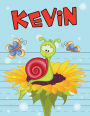 Kevin: Personalized Book with Child's Name, Use as Primary Writing Tablet or School Notebook for Kids Learning to Write, 65 Sheets of Wide-Ruled Practice Paper, Educational Gifts for Preschoolers, Kindergarteners, First Graders, Children, Boys, Son