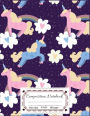 Composition Notebooks: Pink Unicorn & Rainbow : Composition Notebooks Wide Ruled 8.5 x 11