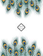 sketchbook: Peacock feathers on white cover (8.5 x 11) inches 110 pages, Blank Unlined Paper for Sketching, Drawing , Whiting , Journaling & Doodling