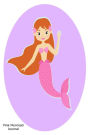 Pink Mermaid Journal: Waving Mermaid Cartoon Graphic Diary Gift For Girls