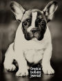 French Bulldog Journal: 7.44 x 9.69 inch dog notebook, dog composition book, wide ruled, vintage style, 200 pages