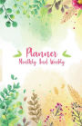 Planner monthly and weekly: Sweet flower watercolor : planner journal notebooks, Month Weekly Monthly Planner, Organizer, Agenda, Schedule (130 pages / 5.5