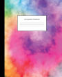 Composition Notebook: Rainbow Clouds Colorful Tye Dye Wide Ruled Blank Lined Cute Notebooks for Girls Teens Women School Home Writing Notes Journal