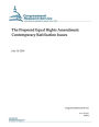 The Proposed Equal Rights Amendment: Contemporary Ratification Issues