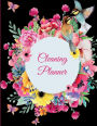Cleaning Planner: Black Book Colorful Flowers, 2019 Weekly Cleaning Checklist, Household Chores List, Cleaning Routine Weekly Cleaning Checklist 8.5
