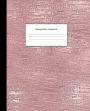 Composition Notebook: Faux Rose Gold Metallic Print College Ruled Blank Lined Cute Notebooks for Girls Teens Women School Home Writing Notes Journal