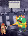 How To Kill A Zombie: A Cool Kid's Funny Journal with Flamethrower Hamster on Spooky Scary Halloween, Blank Lined Storybook For Kids, Pre-K, Kindergarten to Grade 3, 8.5x11, 150 Pages