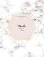 Marble: Marble pastel on white cover and Lined pages, Extra large (8.5 x 11) inches, 110 pages, White paper