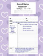 Cornell Notes Notebook: Note Taking System, For Students, Writers, Meetings, Lectures Large Size 8.5 x 11 (21.59 x 27.94 cm), Durable Matte Purple Hearts Cover Design, 120 Pages