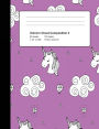 Unicorn Cloud Composition 4: Wide Ruled Lined Composition Book 120 Pages