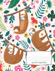 Title: Sloth Notes: Cute Sloth Recipe Book 8.5