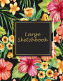 Large Sketchbook: Colorful Night Flowers, 8.5