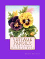 Vintage Pansies: A Grayscale Coloring Book