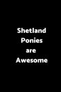 Shetland Ponies Are Awesome: 6 x 9 - 120 pages - Wide Ruled Lined Journal Diary Notebook for the Horse Enthusiast