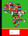 Africa Composition Book: Country Flags Notebook College Rule
