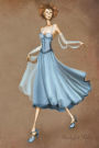 Starlight Waltz: Dancer Vintage Style Fashion Illustration Soft Cover Journal, Diary, Notebook with Lined Pages