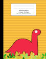 Sketching Paper: Dinosaur Composition Notebook, Blank Sketch Paper Drawing Art Sketchbook 150 pages The Brainy Brontosaurus Series