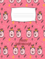 Piggy Notebook: Cute Pig Composition Book 7.44
