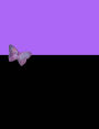 Purple and Black Composition Notebook: College Ruled (7.44 X 9.69) Two Color Block Butterfly Book