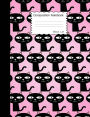 Black Cat Composition Notebook: Modern Cartoon Animal College Ruled Book for School and Work, Journaling and Writing Notes for Girls, Boys and Teens, for Students and Teachers