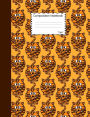 Tiger Composition Notebook: Modern Cartoon Animal College Ruled Book for School and Work, Journaling and Writing Notes for Girls, Boys and Teens, for Students and Teachers