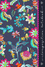 Composition Notebook: Floral Paisley Graphic Art Blue Flowers Pattern Feminine Design Girls Women Journal Book, Journaling Notebook, 100 Lined Pages 6