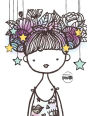 Notebook: Hippy girl collection cover and and Lined pages, Extra large (8.5 x 11) inches, 110 pages, White paper