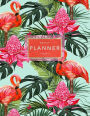 Weekly Planner 2019: Tropical Flamingo Print 2019 Planner Calendar Schedule Organizer with Dot Grid Pages, Inspirational Quotes + To-Do Lists