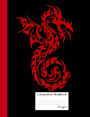 Dragon Composition Notebook: Half Blank, Half Lined Book for Girls, Boys and Teens, for Students and Teachers, for School and Work, Journaling and Writing Notes