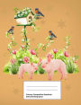 Primary Composition Notebook Story Drawing Space: Draw and Write Journal Half Blank Half Ruled Handwriting Practice Paper Notebook 100 Pages Middle Dotted Lines Cute Animal Designs Pink Pigs Piglets for Kids Yellow