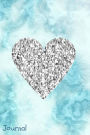 Journal: Silver Glitter Marble Heart Writing Diary 6 x 9 Blank 100 Pages Lined Book for Taking Notes and Journaling for Woman, Girls and Teens