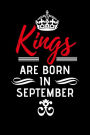 Kings Are Born In September: Happy Birthday Libra Blank Lined Journal Notebook Memory Book