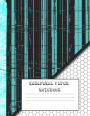Hexagonal paper notebook: 8-bit art, computer glitch, large 8.5 x 11