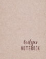 Ledger Notebook: 8 Column Accounting Ledger Book For Bookkeeping - The Record Keeping Journal - Elegant Fabric Style Edition