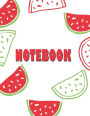 Notebook: Watermelon cover (8.5 x 11) inches 110 pages, Blank Unlined Paper for Sketching, Drawing , Whiting , Journaling & Doodling