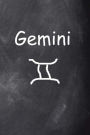 2019 Daily Planner Gemini Symbol Zodiac Sign Horoscope Chalkboard 384 Pages: (Notebook, Diary, Blank Book)