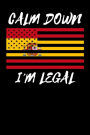 Calm Down I'm Legal: Journal - Spanish American Flag - 110 Pages - Blank Lined Paper - For Journal Entry, Diary, Note Taking, Idea Writing, Sketching, Organize Thoughts, Brainstorm, Draw, Doodle, Kids Back to School, Classwork, Homework - Latino Spain Am