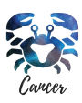 Cancer: Dot Grid Journal Blue Midnight Sky