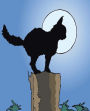 Halloween Black Cat Moonlight School Composition Book 130 Pages: (Notebook, Diary, Blank Book)