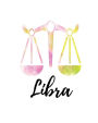 Libra: Libra Dot Grid Journal Yellow Pink