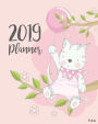 2019 Planner For Kids: 2019 Planner Weekly And Monthly For Kids : Academic Year Calendar Schedule Appointment Organizer And Journal Notebook To Do List Gratitude Book For 2019 Large Letter Size 8 X 10 Pink Cat