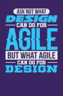 Ask Not What Design Can Do For Agile But What Agile Can Do For Design: Dark Purple, Blue & White Design, Blank College Ruled Line Paper Journal Notebook for Project Managers and Their Families. (Agile and Scrum 6 x 9 inch Composition Book: Journal Diary F