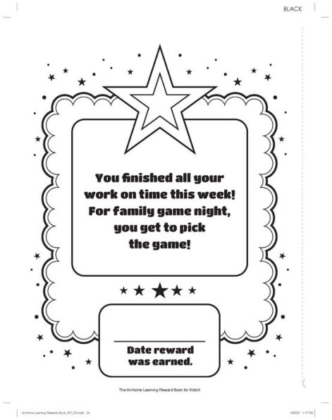 The At-Home Learning Reward Book for Kids: 48 motivational rewards, each with a coloring activity!