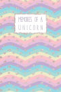 Memoires of a Unicorn: Lined Notebook Journal A5 Rainbow Glitter Stars Design