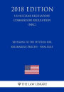 Revisions to the Petition for Rulemaking Process - Final Rule (US Nuclear Regulatory Commission Regulation) (NRC) (2018 Edition)