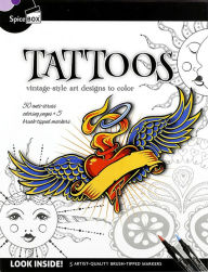 Title: Tattoos: Vintage Style Art Designs to Color, Author: SpiceBox